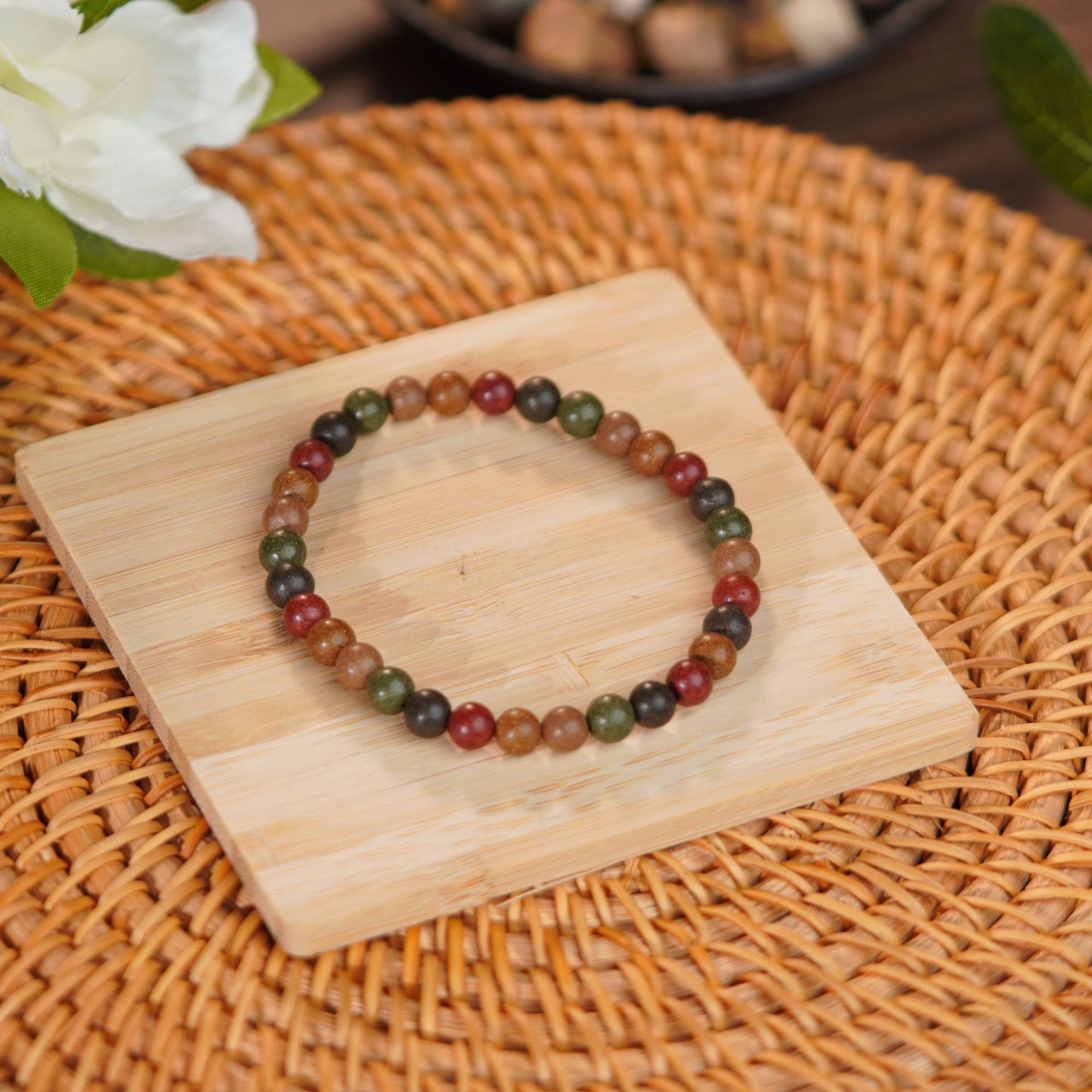 【Five Directions True Qi】Traditional Chinese Medicine Bracelet with Incense Beads, Ancient Recipe Craft Bracelet, Handheld Incense Beads, Natural Herbal Ancient Method